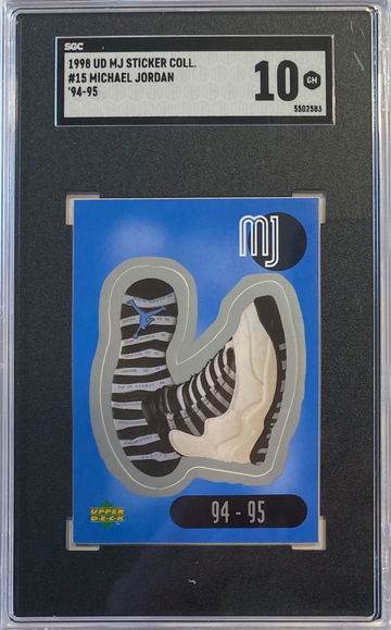 1998 Upper Deck Michael Jordan Sticker Collection MJ 10 Shoes 94-95 SGC 10 (POP 1)