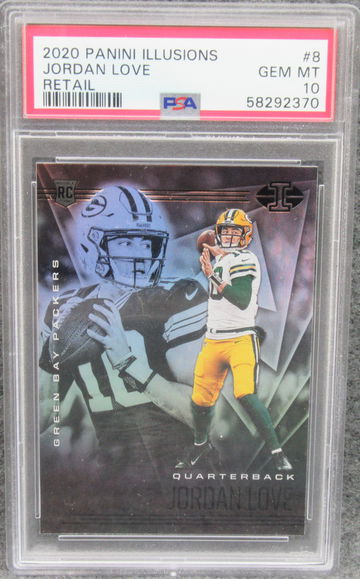 2020 Panini Illusions Retail Jordan Love Packers Rookie RC PSA 10 