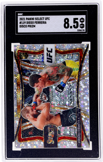 2021 Panini Select UFC Disco Prizm Diego Ferreira #119 RC SGC 8.5