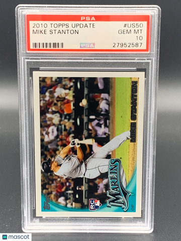 2010 Topps Update #US50 Giancarlo Stanton PSA 10 Rookie