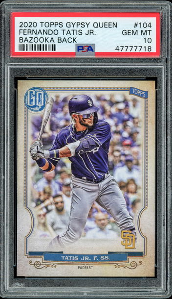 2020 Topps Gypsy Queen Fernando Tatis Jr Bazooka Back SSP PSA 10 Gem Mint