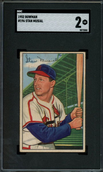 1952 Bowman Stan Musial #196 SGC GD 2
