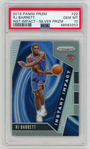 2019 Panini Prizm #22 RJ Barrett Silver Prizm PSA 10