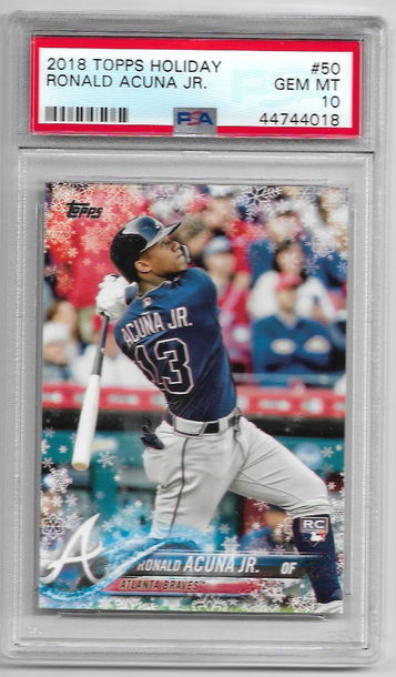 Ronald Acuna 2018 Topps Holiday PSA 10