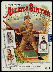 2008 Topps Allen & Ginter Baseball FACTORY SEALED HOBBY BOX - 2 HITS per BOX