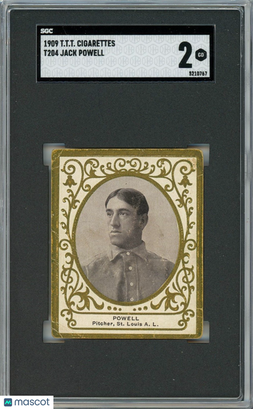 1909 T.T.T. Cigarettes Jack Powell #N/A Base Set SGC 2 P1375