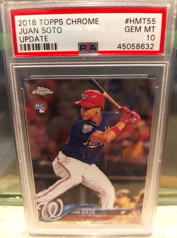 Juan Soto 2018 Topps Chrome Update #HMT55 PSA 10 Rookie
