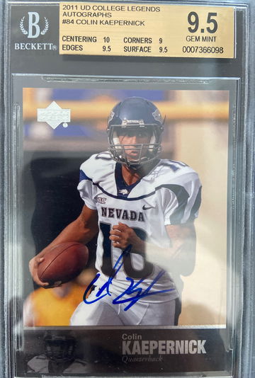 2011 UD Colin Kaepernick ROOKIE Auto BGS 9.5