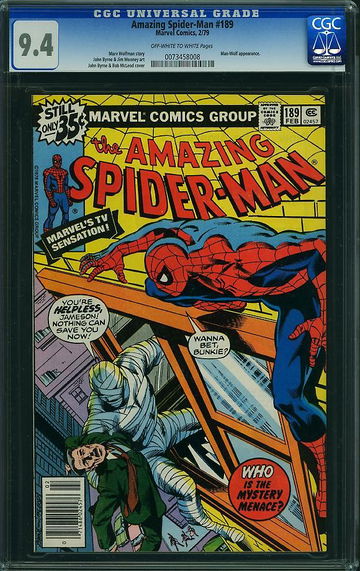 AMAZING SPIDER-MAN #189, CGC 9.4 NM