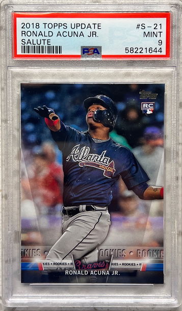 2018 Topps Update Salute Ronald Acuna Jr. ROOKIE RC #S-21 PSA 9 Mint Braves
