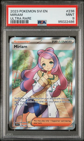 2023 Pokemon Scarlet and Violet Ultra Rare Miriam #238 PSA 9