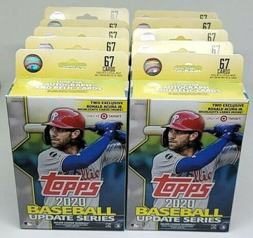 (10) 2020 TOPPS UPDATE HANGER BOXES TARGET EXCLUSIVE PARALLELS ACUNA HOT SP RC'S