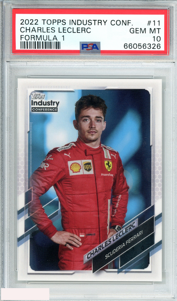 2022 TOPPS INDUSTRY CONFERENCE CHARLES LECLERC#11 FORMULA 1 POP 3! PSA 10 GEM MT
