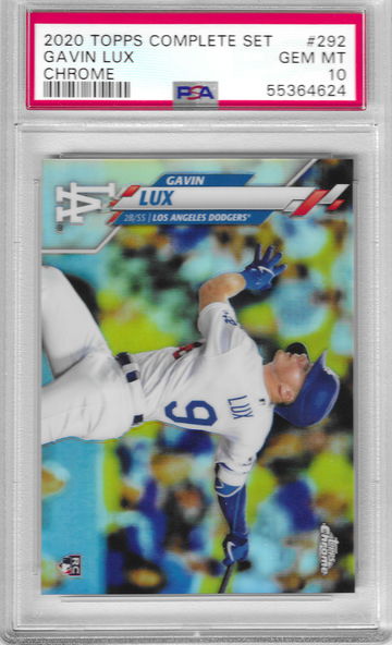 2020 Topps Complete Set Chrome Gavin Lux PSA 10