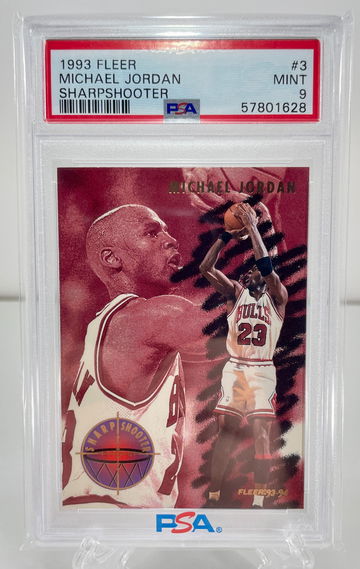 1993 Fleer 🏀 MICHAEL JORDAN 🏀 Sharpshooter #3 PSA 9