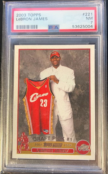 Lebron James Topps Rookie RC #221 PSA 7