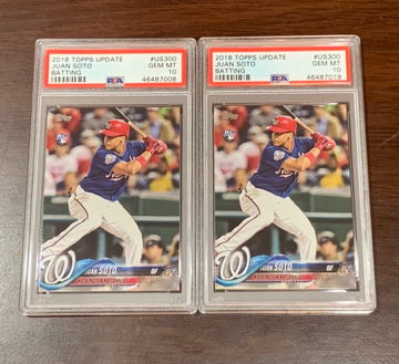 (2) 2018 Topps Update Juan Soto PSA 10