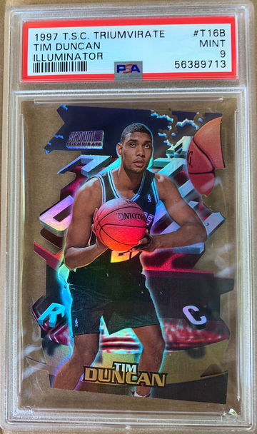 1997 T.S.C. Triumvirate Illuminator Tim Duncan PSA 9 Mint