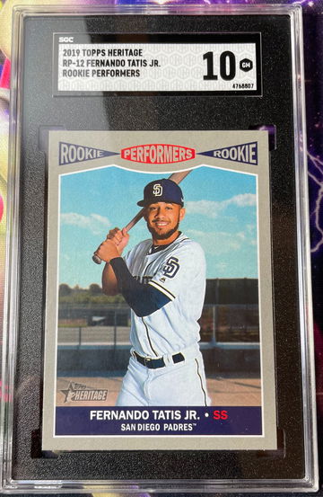 2019 Topps Heritage RP-12 Fernando Tatis Jr. Rookie Performers SGC 10