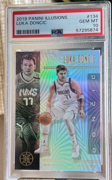 2019 Panini Illusions #134 LUKA DONCIC PSA 10 Gem Mint Second Year Dallas Mavs!