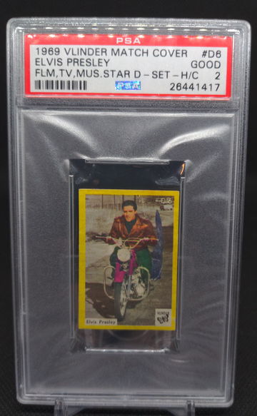 1969 Vlinder Match Cover VINTAGE D6 Elvis Presley PSA 2