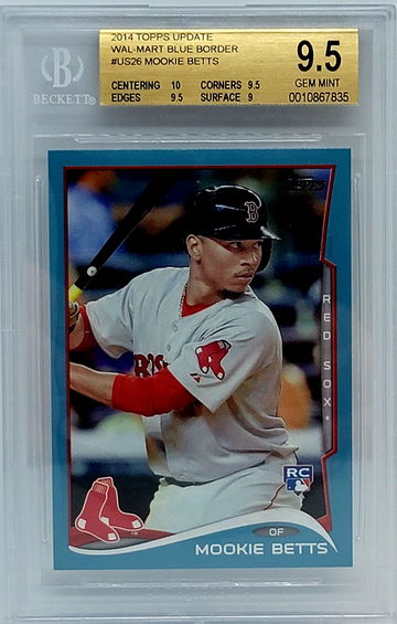 2014 Topps Update Mookie Betts Wal Mart blue pop 28