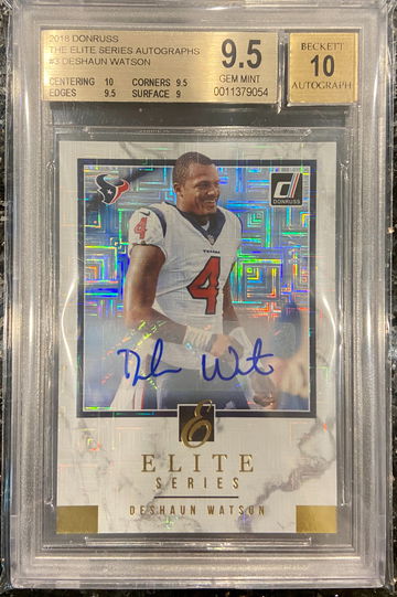 Deshaun Watson 2018 Donruss Elite Series Auto Prizm ES-3 #3/10 BGS 9.5/10 POP 1/1