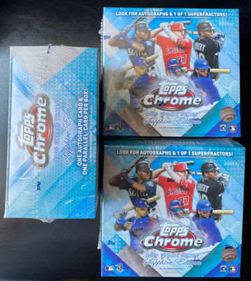 2020 Topps Chrome Update Sapphire Edition 3X Hobby Boxes