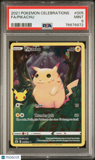 2021 Pokemon Celebrations Pikachu #005 PSA 9