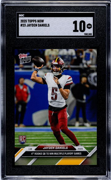2025 Topps Now #23 Jayden Daniels /18 SGC 10