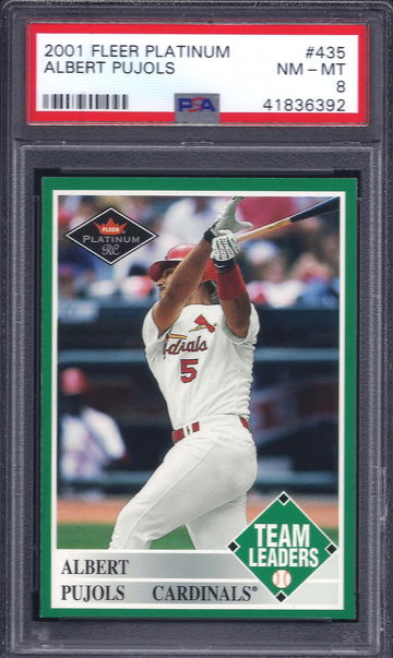 2001 Fleer Platinum 435 Albert Pujols RC Graded PSA 8