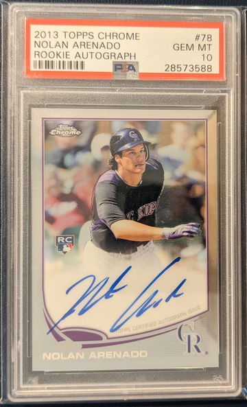 2013 Topps Chrome Nolan Arenado Rookie Autograph PSA 10