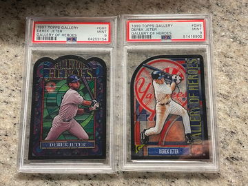 (2) Card PSA 9 LOT: DEREK JETER GALLERY OF HEROES 1997 & 1999