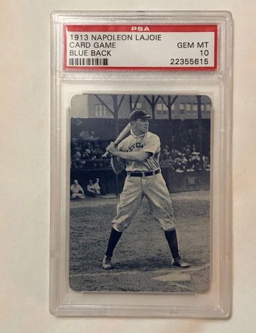 1913 NAPOLEON LAJOIE CARD GAME BACK, GEM MT-10