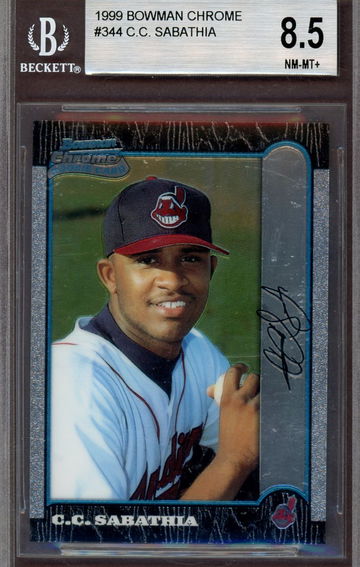 1999 Bowman Chrome C. C. Sabathia # 344 Rookie Card BGS 8.5