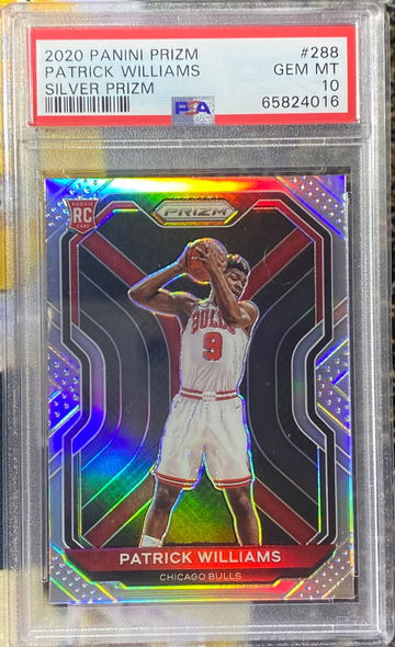 2020 Panini Prizm Patrick Williams Silver Prizm PSA 10 #288 Rookie RC Bulls Gem Mint Low Pop