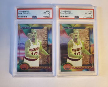 Sam Cassell 1993 Finest RC PSA 8 LOT OF 2