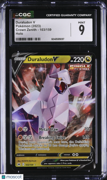 2023 Pokemon Crown Zenith Duraludon V Holo CGC 9 #103/159