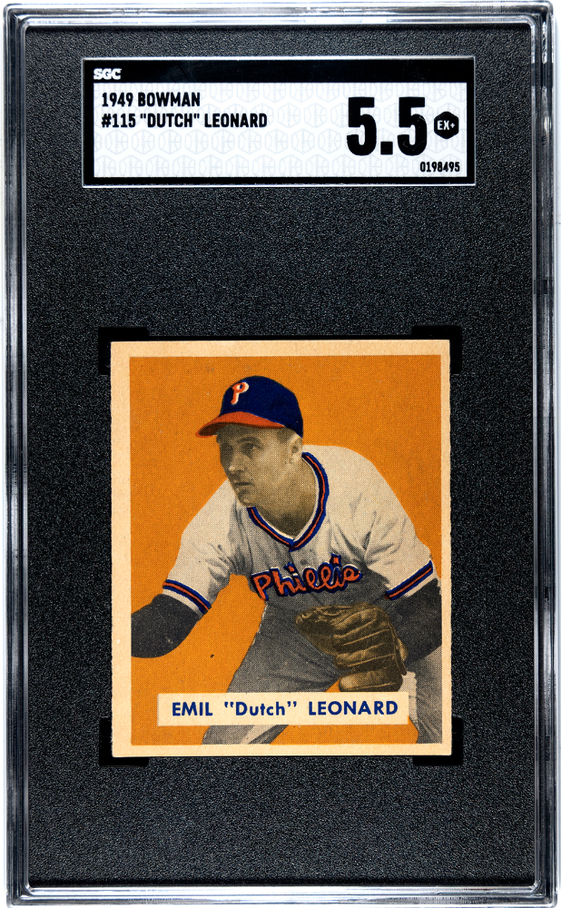 1949 Bowman #115 Dutch Leonard SGC 5.5