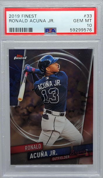 2019 FINEST #33 RONALD ACUNA JR PSA 10