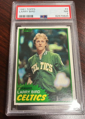 1981 Topps Larry Bird #4 PSA 7