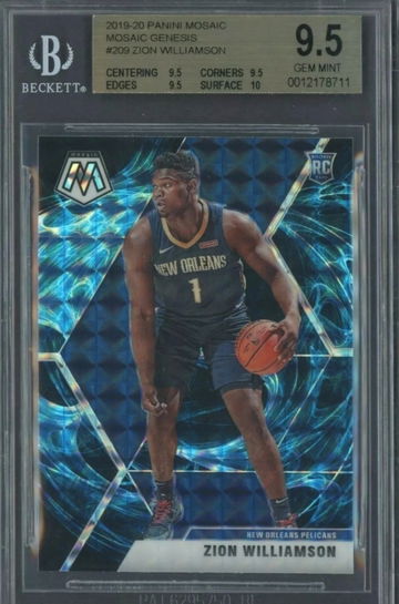Zion Williamson 2019 Mosaic Genesis RC BGS 9.5