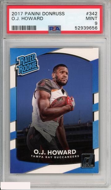 2017 PANINI DONRUSS OJ HOWARD #342 ROOKIE BUCCANEERS RC PSA 9 MINT
