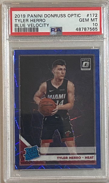 2019 Optic Tyler Herro Blue velocity PSA 10