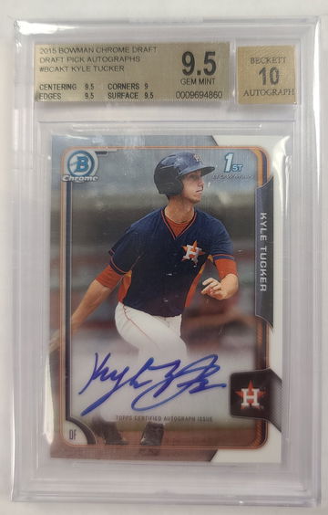 Kyle Tucker 2015 Bowman Chrome Draft Auto BGS 9.5