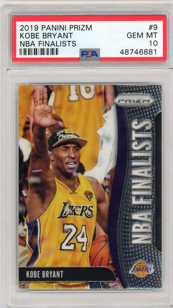 Kobe Bryant 2019-20 Prizm NBA Finalists PSA 10 Gem Mint Lakers #9