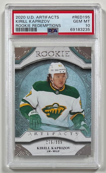 2020 UD Artifacts #RED195 KIRILL KAPRIZOV Rookie Redemptions #275/999 SP - Minnesota Wild RC