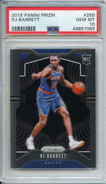 RJ Barrett Prizm Rookie PSA 10 NEP 069
