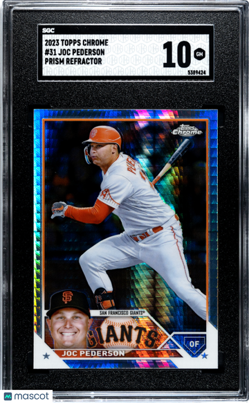 2023 Topps Chrome Joc Pederson #31 Prism Refractor SGC 10