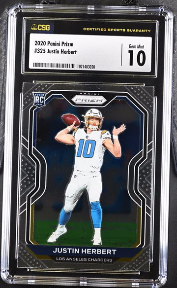 2020 Panini Prizm Justin Herbert Rookie CSG 10